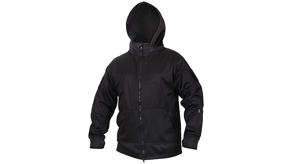 Rothco Tactical Zip Up Hoodie, Black, Small, 2507-Black-S