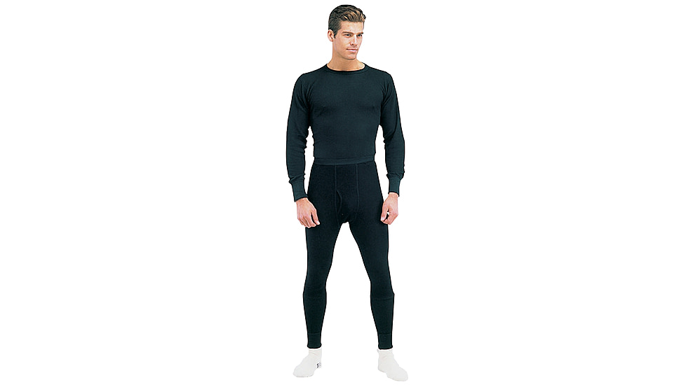 Rothco Thermal Knit Underwear Bottoms - Men's, Small, Black, 63642-219