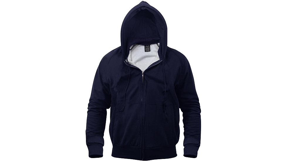 Rothco Thermal Lined Hooded Sweatshirt - Mens, Large, Navy Blue, 6260-027