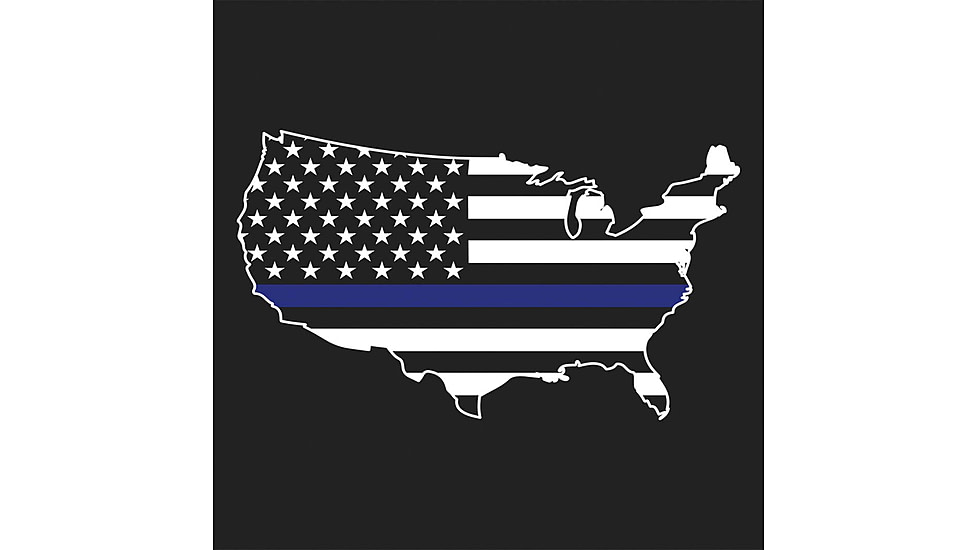 Rothco Thin Blue Line America Map T-Shirt, Small, 1851-S