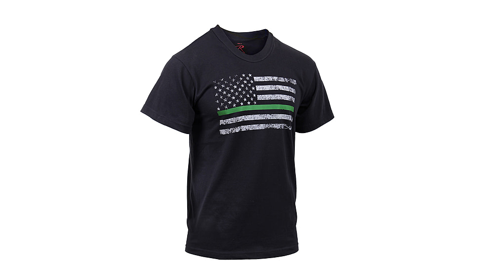Rothco Thin Green Line Distressed Flag T-Shirt, 3XL, 2695-3XL