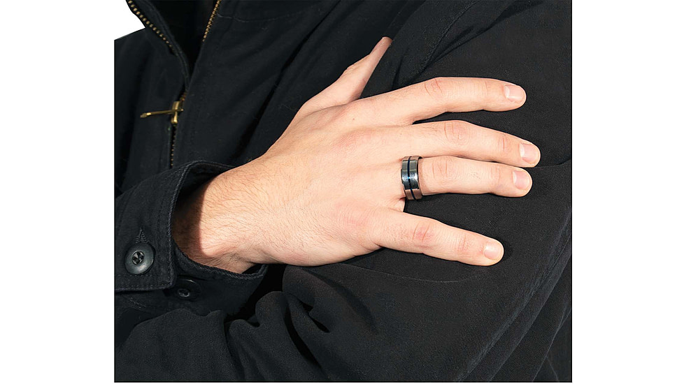 Rothco Tungsten Carbide Thin Blue Line Ring, Silver, 7, 19992-Silver-7