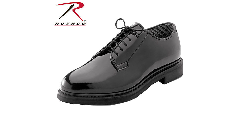 Rothco Uniform Hi-Gloss Oxford Dress Shoe, 12.5, Wide, 5055-12.5-Wide