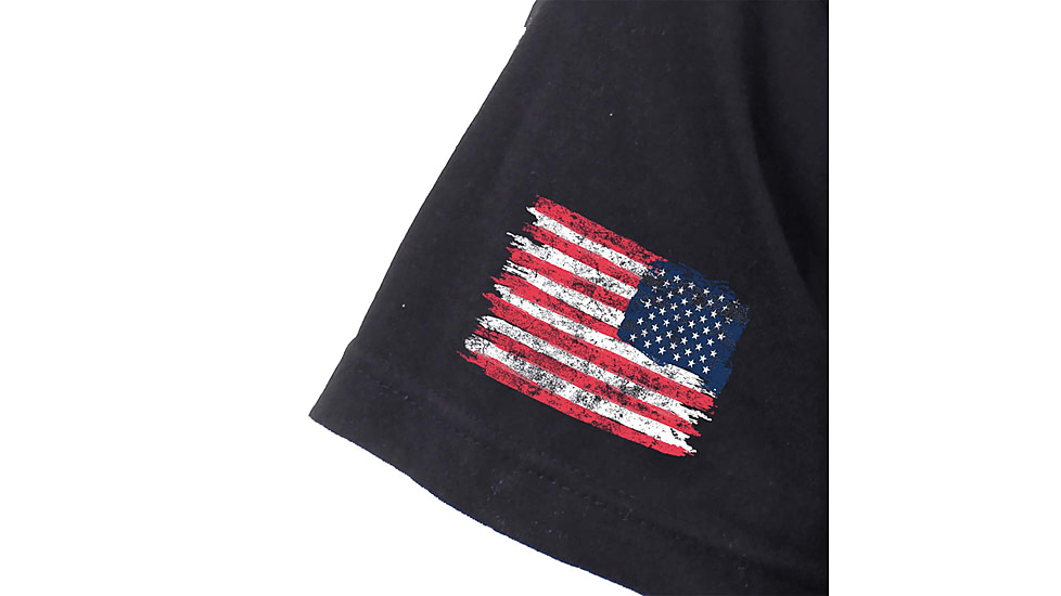 Rothco US Flag Bearded Skull T-Shirt - Mens, Black, Small, 10812-Black-S