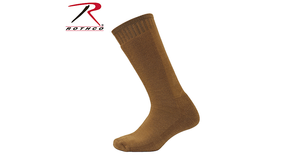 Rothco Mid-Calf Military Boot Sock, Coyote Brown, M, 4625-CoyoteBrown-M