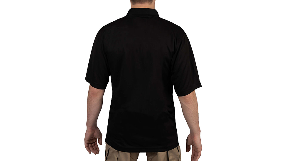 Rothco USMC Eagle, Globe &amp; Anchor Moisture Wicking Polo Shirt - Mens, Black, Small, 76960-S