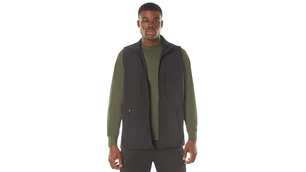 Rothco V2 Concealed Carry Soft Shell Vest, Black, S, 86550-Black-S
