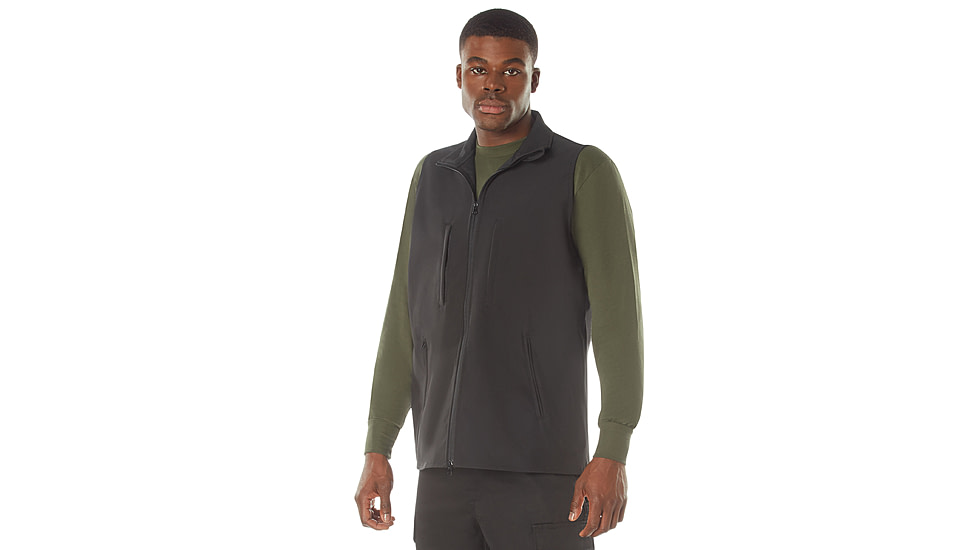 Rothco V2 Concealed Carry Soft Shell Vest - Men's, Black, Small, 86550-Black-S