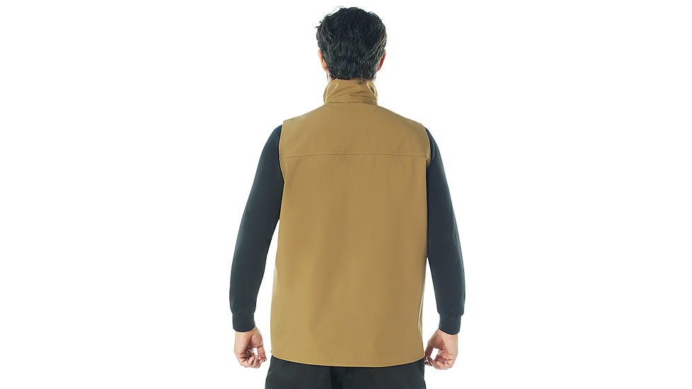 Rothco V2 Concealed Carry Soft Shell Vest, Coyote Brown, S, 86555-CoyoteBrown-S