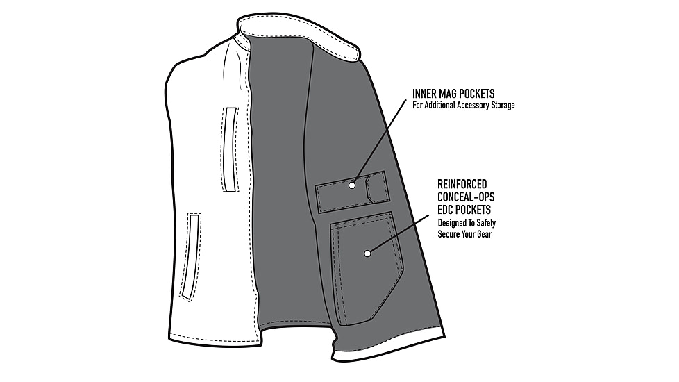 Rothco V2 Concealed Carry Soft Shell Vest, Coyote Brown, S, 86555-CoyoteBrown-S