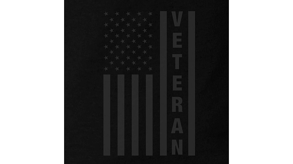 Rothco Veteran Flag T-Shirt - Mens, Black, Small, 27930-Black-S