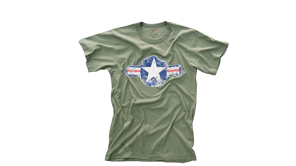 Rothco Vintage Army Air Corps T-Shirt, Olive Drab, L, 66300-OliveDrab-L