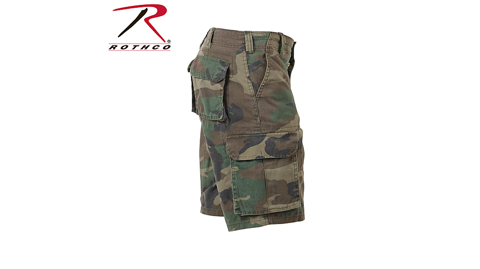 Rothco Vintage Camo Paratrooper Cargo Shorts, ACU Digital Camo, Small, 2531-ACUDigitalCamo-S