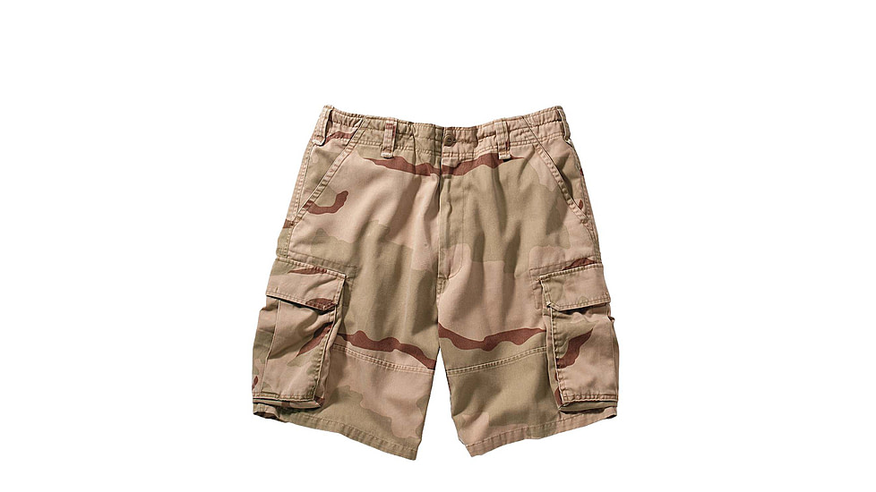 Rothco Vintage Camo Paratrooper Cargo Shorts, Tri-Color Desert Camo, XL, 2150-Tri-ColorDesertCamo-XL