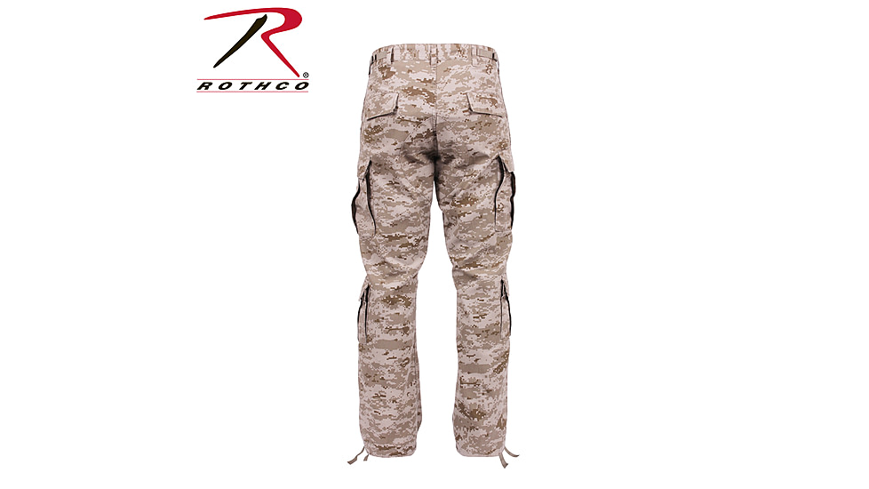 Rothco Vintage Camo Paratrooper Fatigue Pants, Woodland Camo, Small, 2586-WoodlandCamo-S