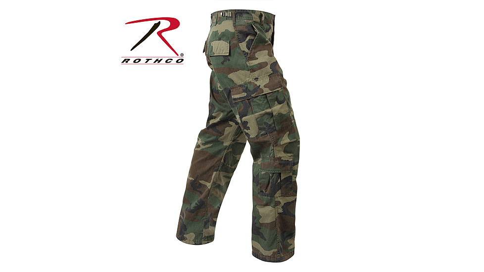 Rothco Vintage Camo Paratrooper Fatigue Pants, Woodland Camo, Small, 2586-WoodlandCamo-S