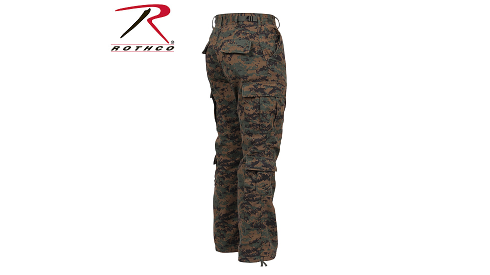 Rothco Vintage Camo Paratrooper Fatigue Pants, Woodland Camo, Small, 2586-WoodlandCamo-S