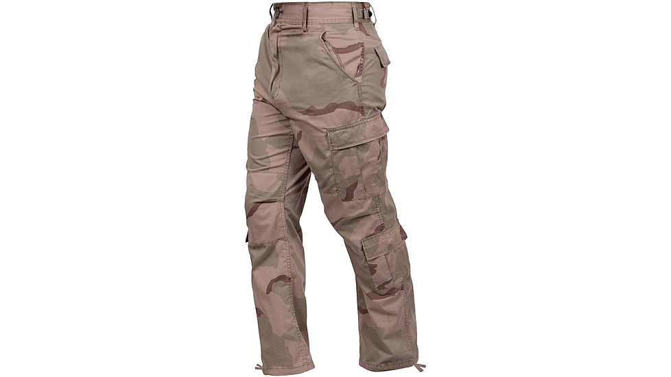 Rothco Vintage Camo Paratrooper Fatigue Pants, Tri-Color Desert Camo, Extra Small, 2186-Tri-ColorDesertCamo-XS