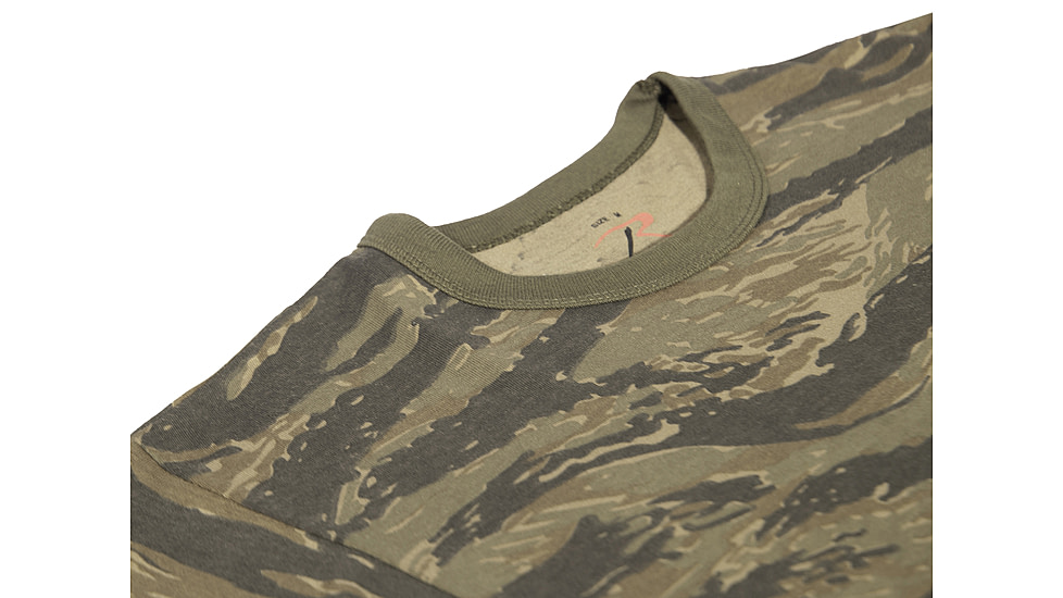 Rothco Vintage Camo T-Shirt -Mens, Tiger Stripe Camo, Exra Large, 67875-TigerStripeCamo-XL