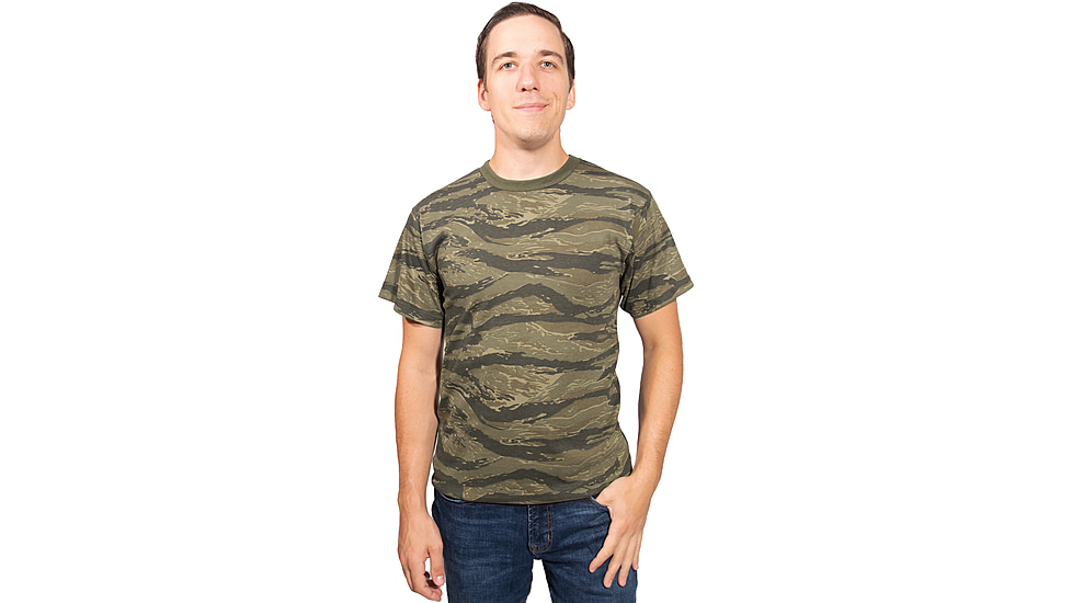 Rothco Vintage Camo T-Shirt - Men's, Tiger Stripe Camo, Exra Large, 67875-TigerStripeCamo-XL