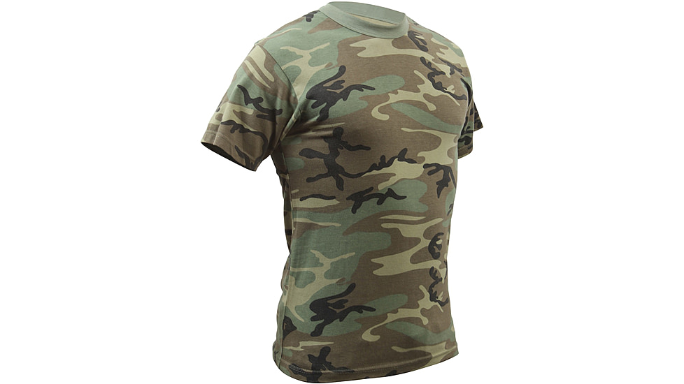 Rothco Vintage Camo T-Shirts, Woodland Camo, Small, 4777-WoodlandCamo-S