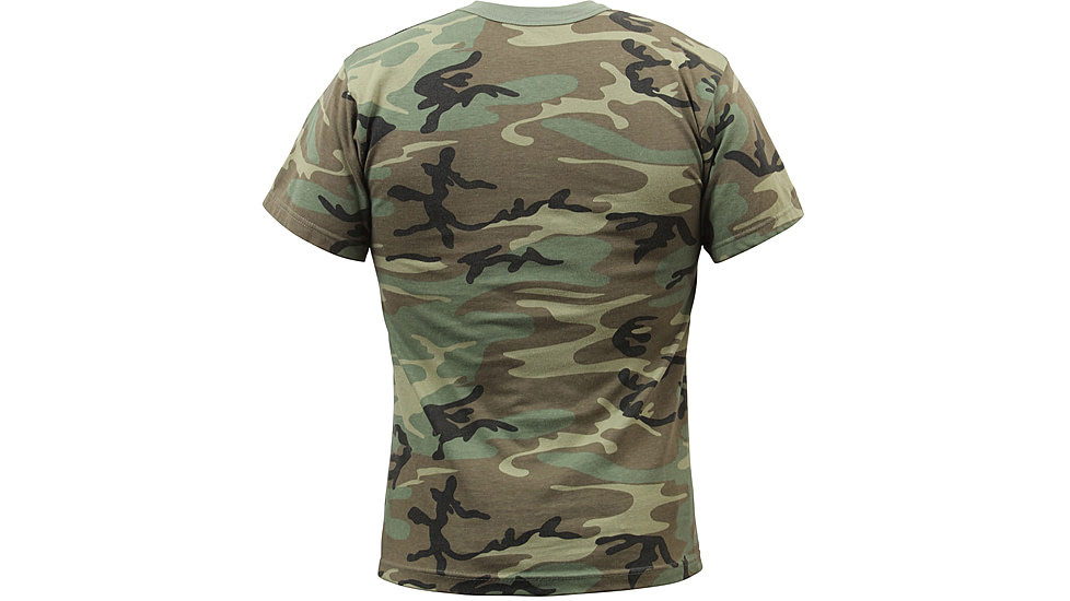 Rothco Vintage Camo T-Shirts, Woodland Camo, Small, 4777-WoodlandCamo-S