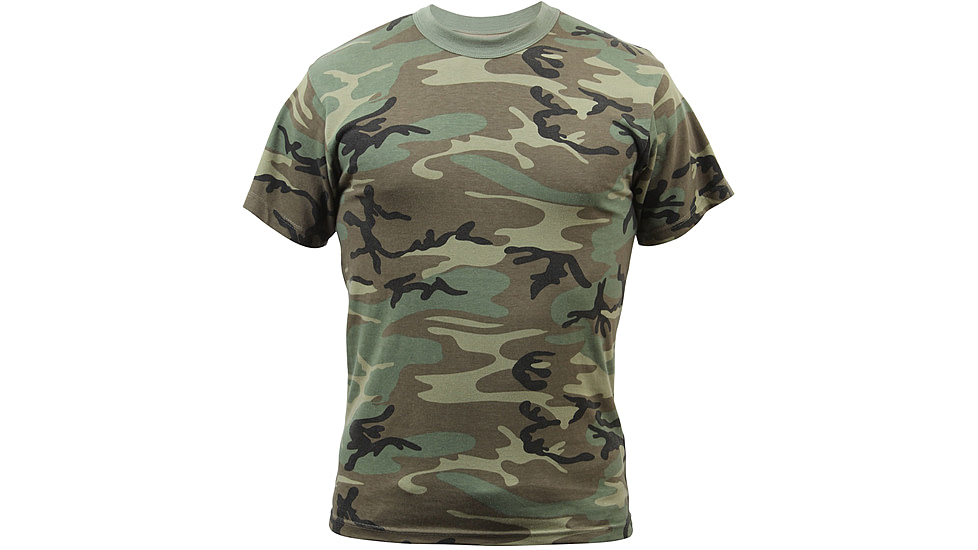 Rothco Vintage Camo T-Shirts, Woodland Camo, Small, 4777-WoodlandCamo-S