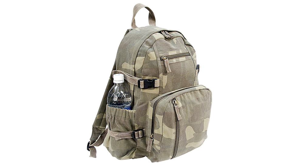 Rothco Vintage Canvas Compact Backpack, Smokey Branch Camo, 9720-SmokeyBranchCamo