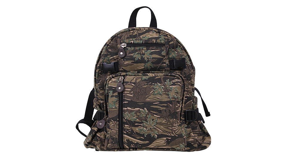 Rothco Vintage Canvas Compact Backpack, Smokey Branch Camo, 9720-SmokeyBranchCamo