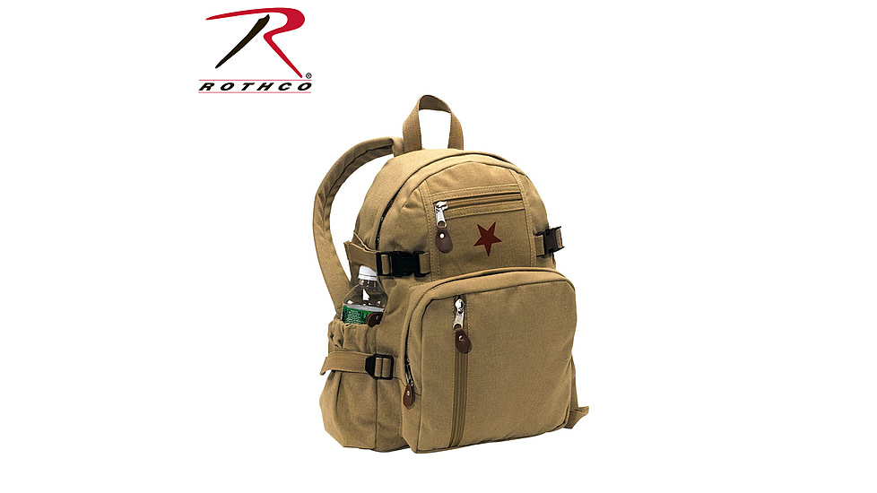 Rothco Vintage Canvas Compact Backpack, Smokey Branch Camo, 9720-SmokeyBranchCamo