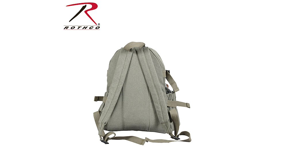 Rothco Vintage Canvas Compact Backpack, Smokey Branch Camo, 9720-SmokeyBranchCamo