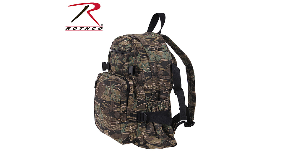 Rothco Vintage Canvas Compact Backpack, Smokey Branch Camo, 9720-SmokeyBranchCamo