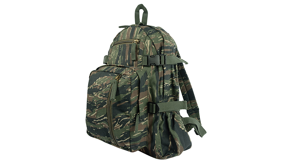 Rothco Vintage Canvas Compact Backpack, Tiger Stripe Camo, 91530-TigerStripeCamo