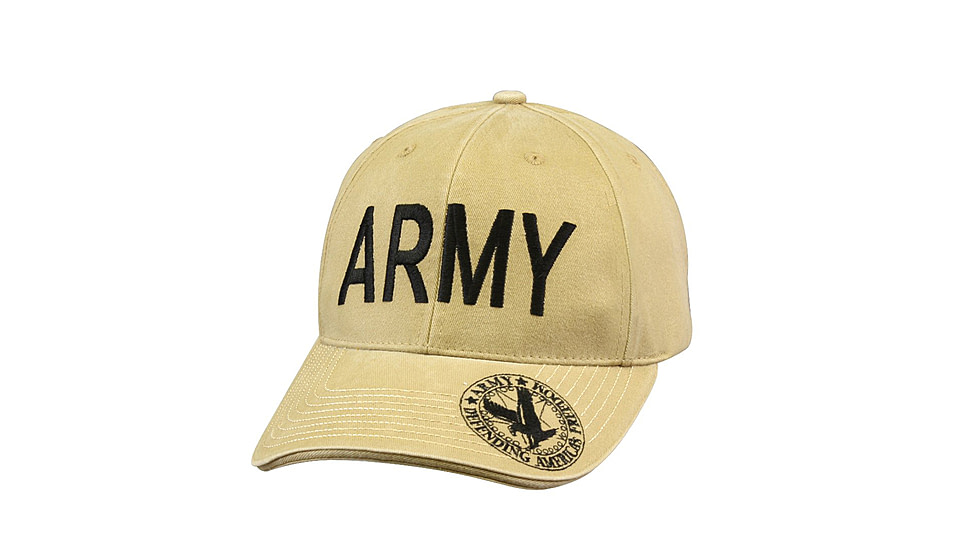 Rothco Vintage Deluxe Army Low Profile Insignia Cap, Khaki, 9788-Khaki