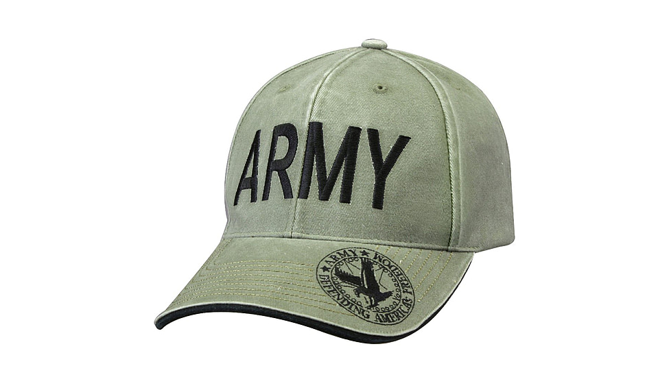 Rothco Vintage Deluxe Army Low Profile Insignia Cap, Olive Drab, 9888-OliveDrab