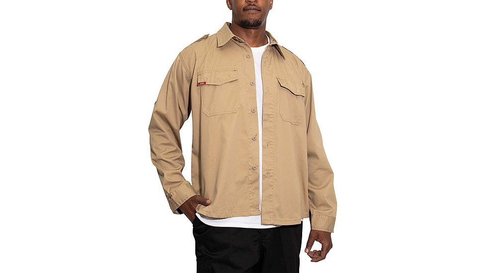 Rothco Vintage Fatigue Shirt - Mens, Khaki, 2XL, 2557-Khaki-2XL