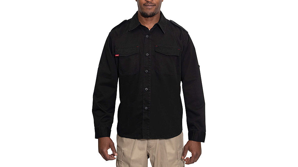 Rothco Vintage Fatigue Shirt - Mens, Black, Large, 2457-Black-L
