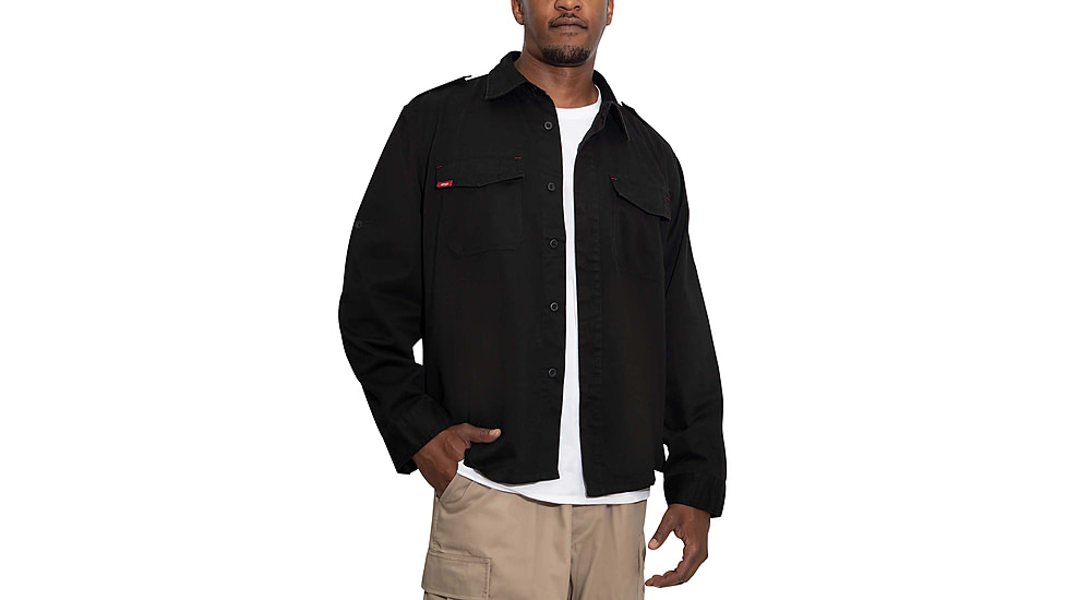 Rothco Vintage Fatigue Shirt - Mens, Black, Large, 2457-Black-L