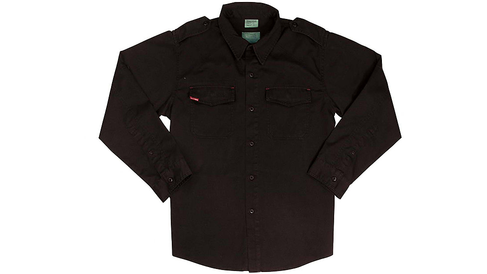 Rothco Vintage Fatigue Shirt - Mens, Black, Large, 2457-Black-L