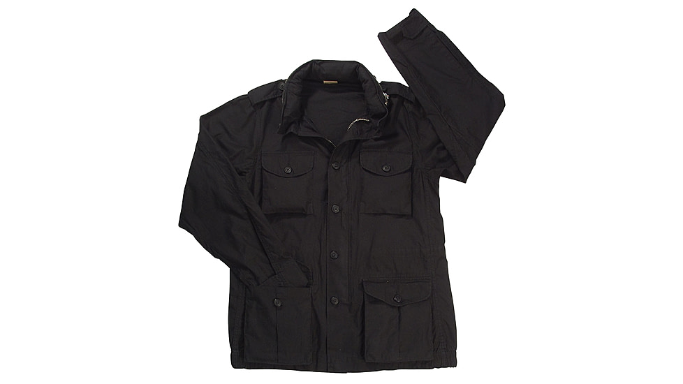 Rothco Vintage Lightweight M-65 Field Jacket, Black, Small, 8751-Black-S