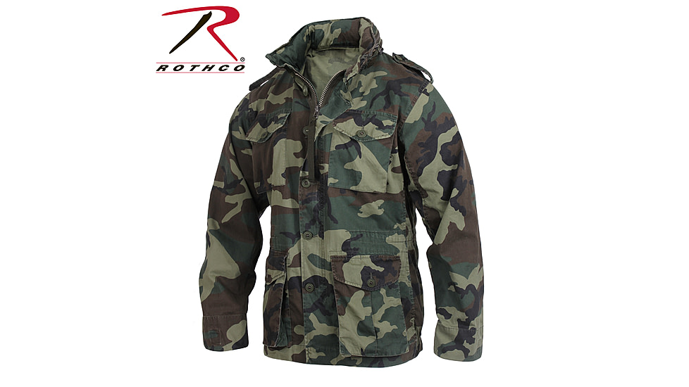 Rothco Vintage Lightweight M-65 Field Jacket, Woodland Camo, 3XL, 2853-WoodlandCamo-3XL