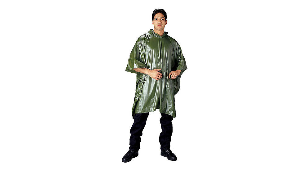 Rothco Vinyl Ponchos, Olive Drab, 3682-OliveDrab