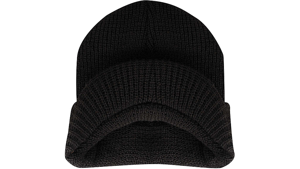 Rothco Watch Cap w/Brim - Mens, Black, One Size, 59381-Black