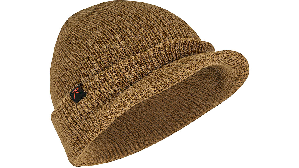 Rothco Watch Cap w/Brim - Mens, Coyote Brown, One Size, 59380-CoyoteBrown