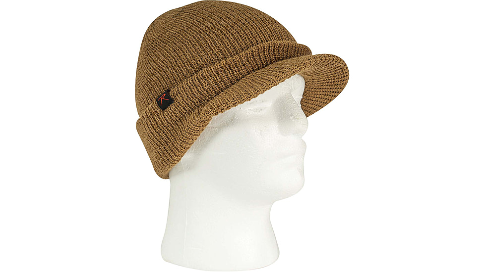 Rothco Watch Cap w/Brim - Mens, Coyote Brown, One Size, 59380-CoyoteBrown