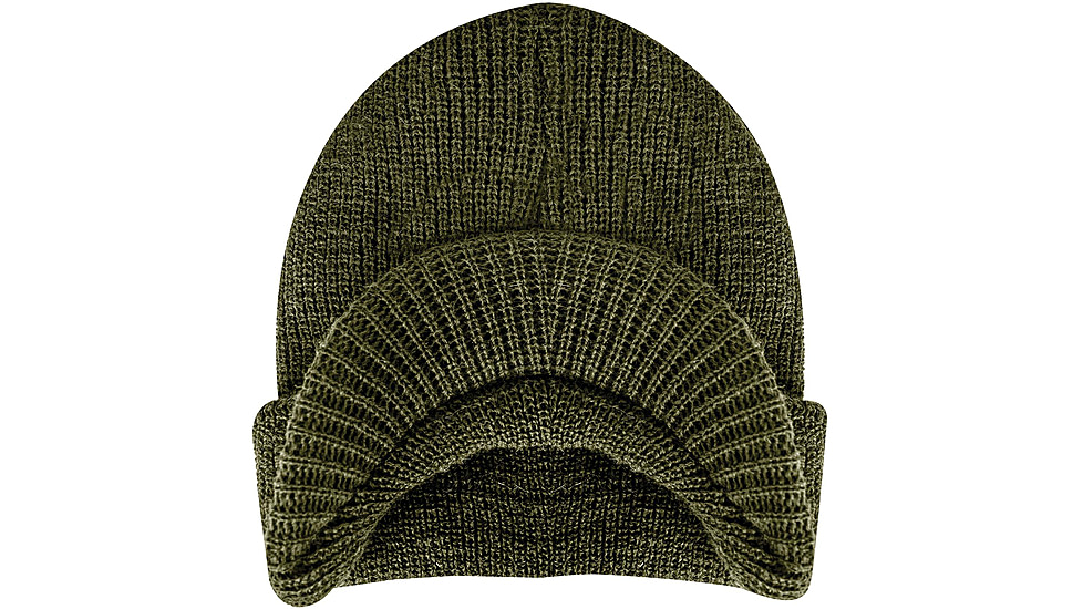 Rothco Watch Cap w/Brim - Mens, Olive Drab, One Size, 59382-OliveDrab