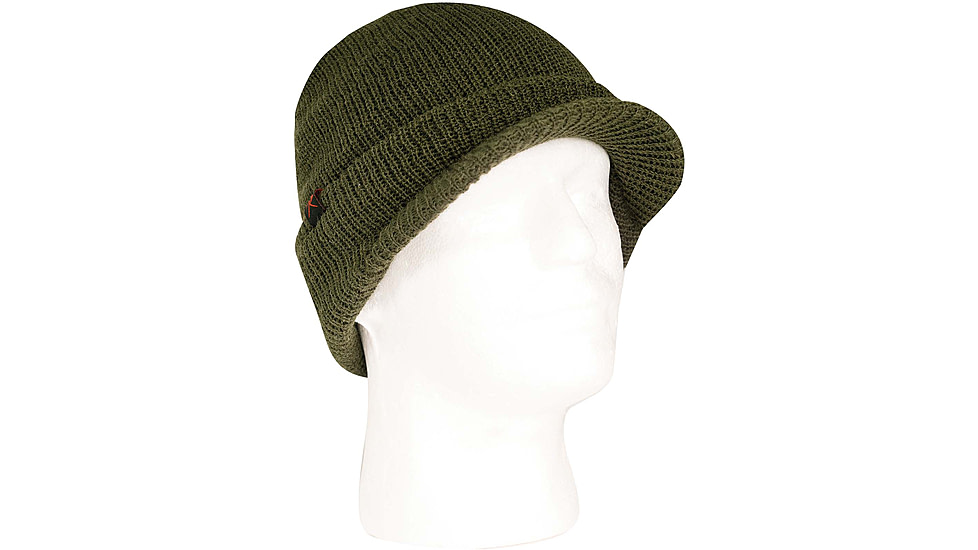 Rothco Watch Cap w/Brim - Mens, Olive Drab, One Size, 59382-OliveDrab