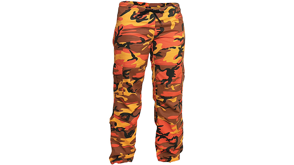 Rothco Paratrooper Colored Camo Fatigues - Women's, Savage Orange Camo, Small, 3784-SavageOrangeCamo-S