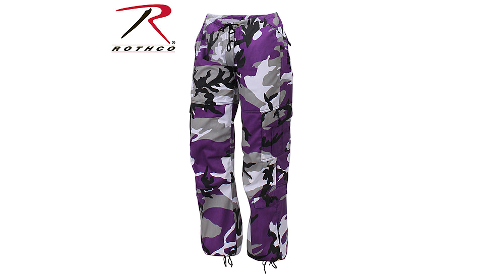 Rothco Paratrooper Colored Camo Fatigues - Women's, Ultra Violet Camo, Small, 3783-UltraVioletCamo-S