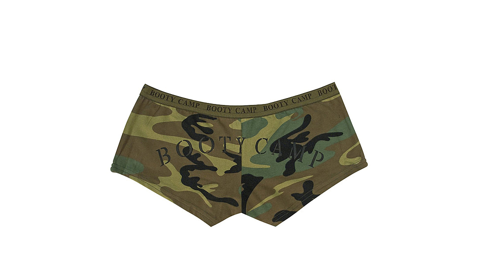 Rothco Woodland Camo Booty Camp Booty Shorts - Women's, Extra Small, Camo, 3476-601